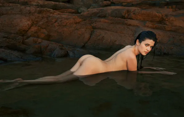 Попка, голая, Serena Wood, нагая.мокрая, длинноволосая модель