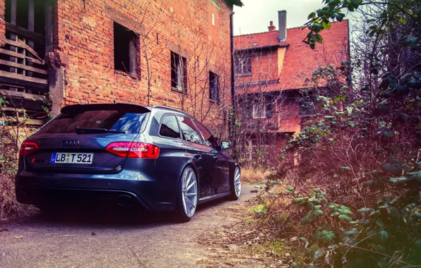 Audi, ауди, rear, RS4, vossen wheels