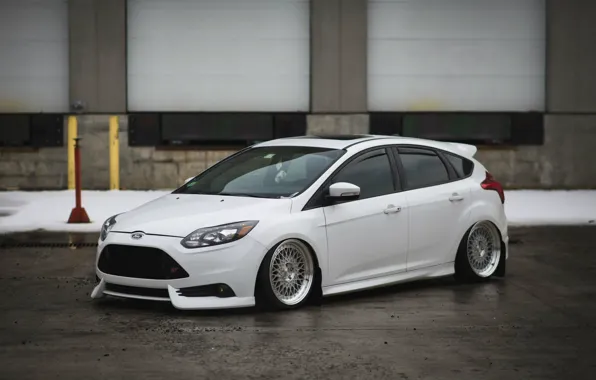 Фокус, white, wheels, ford, форд, tuning, front, focus