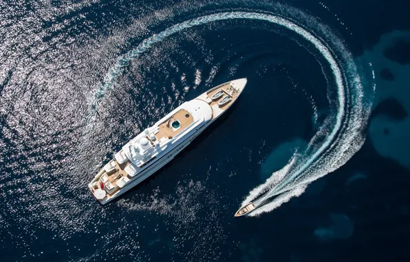 Море, Франция, яхта, вид сверху, Канны, superyacht
