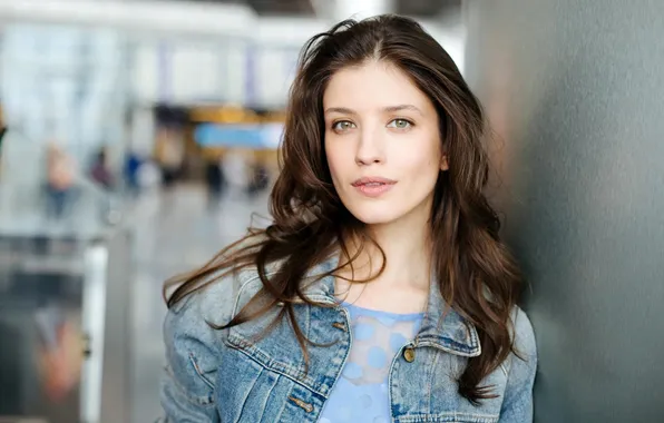 Взгляд, поза, макияж, актриса, hair, actress, джинсовая куртка, Анна Чиповская
