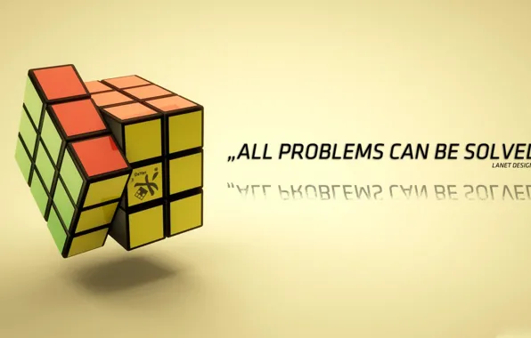 Green, colors, red, yellow, faces, puzzle, cube, All Problems Can Be Solved