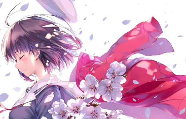 Цветы, аниме, арт, девочка, Saenai Heroine no Sodatekata