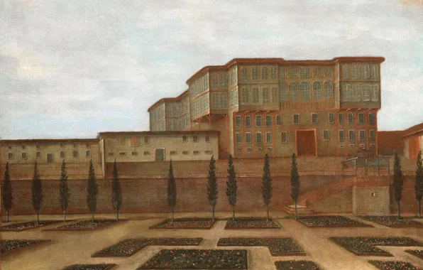 Масло, картина, холст, 1750, Жан Батист Ван Мур, Jean Baptiste Vanmour, Голландское посольство в Константинополе