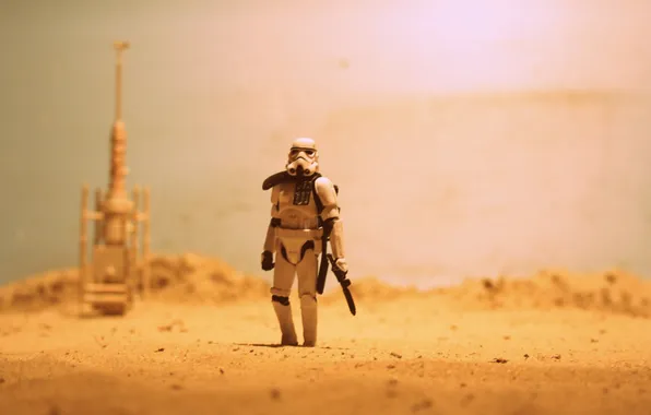 Картинка песок, пустыня, тень, Star Wars, солнечный, BlasTech E-11, Blaster, Sandtrooper