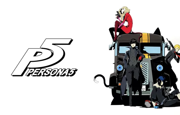 Девушка, парень, персонажи, Persona 5, Персона 5