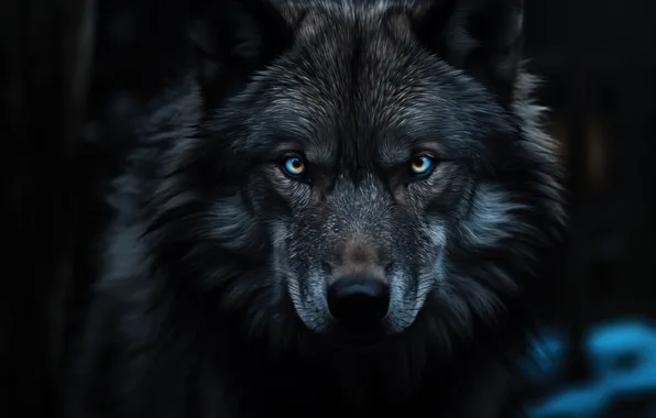 Картинка animal, wolf, digital art