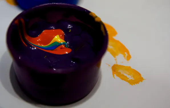 Макро, краски, macro, paints, гуашь, gouache
