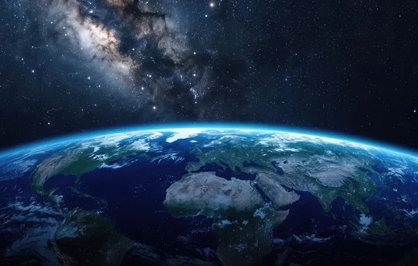 Картинка earth, space, milky way