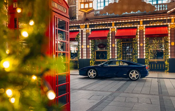 Картинка Ferrari, F355, side view, Ferrari F355 Berlinetta