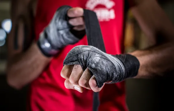 Gloves, martial arts, talc, cloth tape