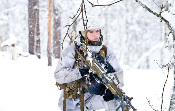 Картинка снег, солдат, Norwegian Army