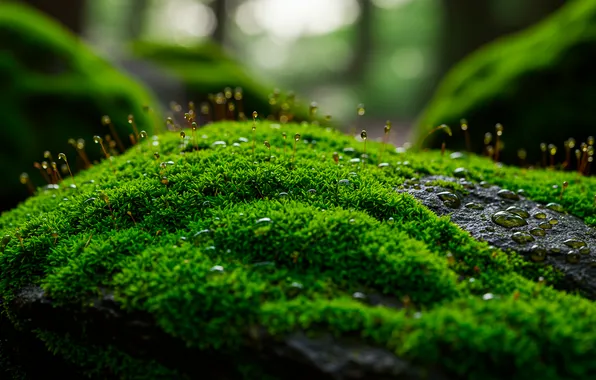Макро, природа, камни, фон, обои, мох, wallpaper, nature