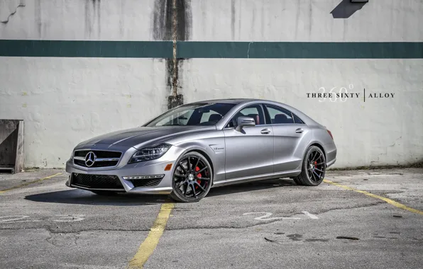Обои, серебристый, Мерседес, Mercedes, высокое разрешение, CLS63