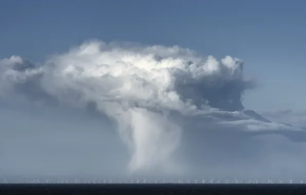 Море, облака, ветряки