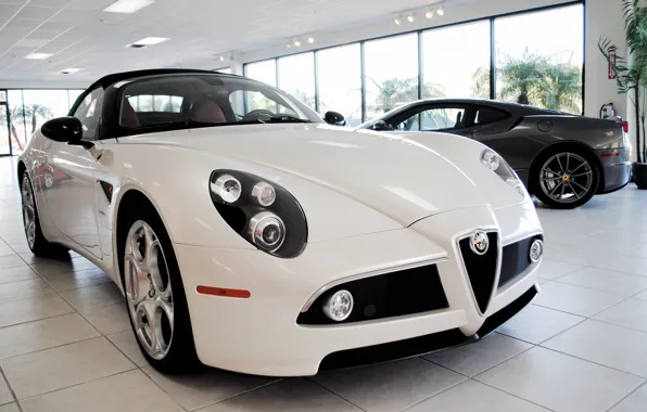 Alfa, Romeo, белый.цвет