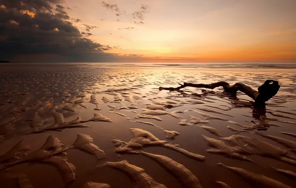 Море, пейзаж, закат, природа
