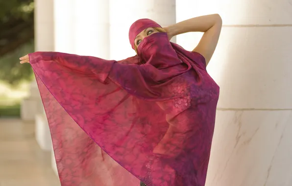 Red, girl, arabic