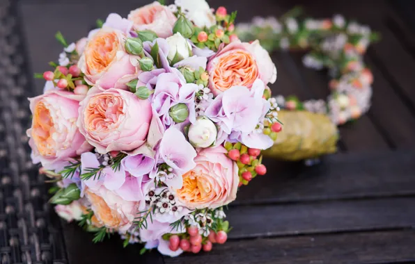 Цветы, букет, pink, flowers, bouquet, wedding, свадебный