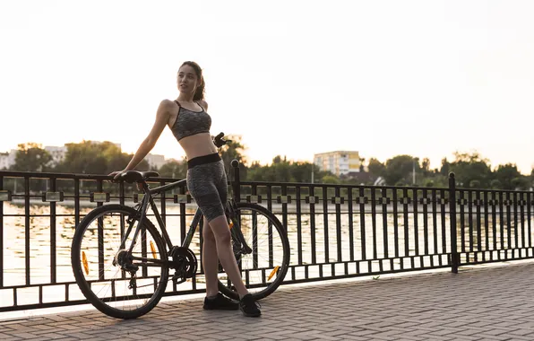Картинка park, young, woman, Sport