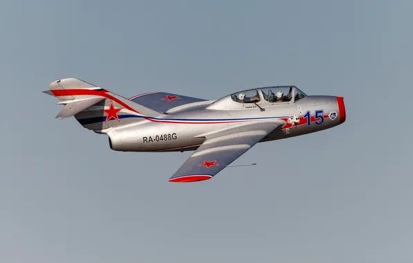 Картинка полёт, учебно-тренировочный, МиГ-15УТИ