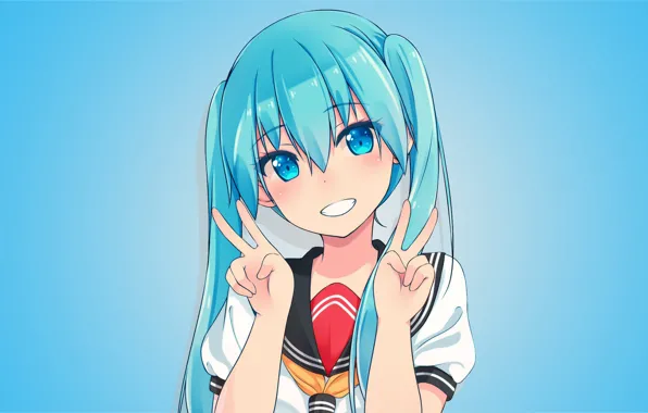 Hatsune Miku, Vokaloid, девyшка, Вокалоид Хатсуне Мику, by AssassinWarrior