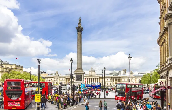 Картинка city, город, улица, Лондон, площадь, street, London, England