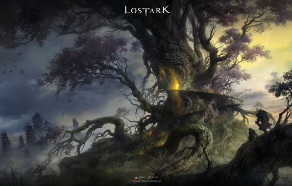 Ветки, дерево, воины, Lost Ark