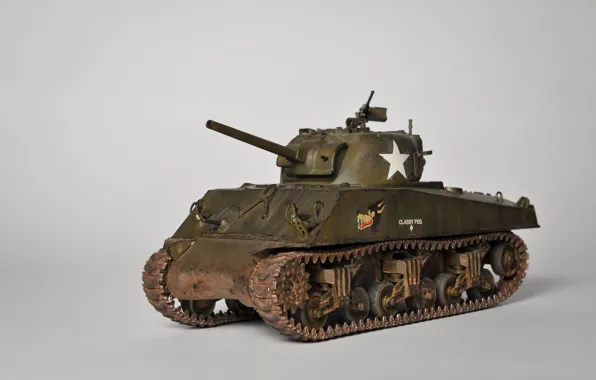 Игрушка, танк, средний, моделька, «Шерман», M4A3 Sherman
