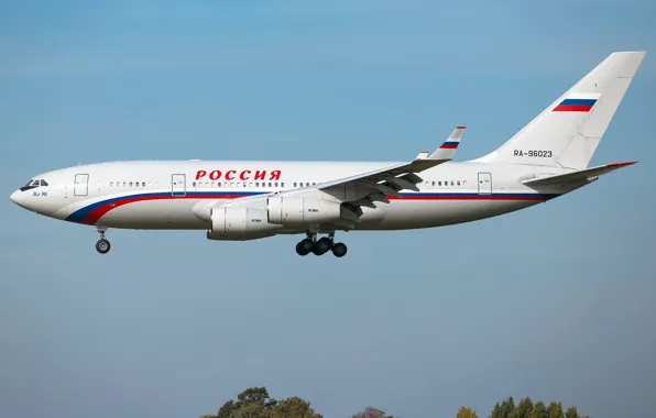 Картинка самолет, пассажирский, дальнемагистральный, Ил-96-300