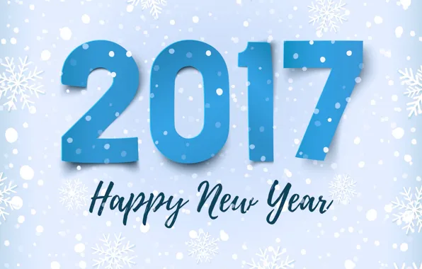 Цифры, Новый год, New Year, 2017