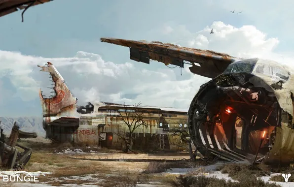 Plane, crash, graveyard