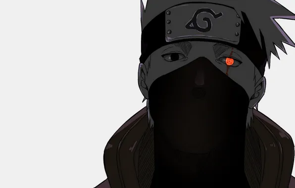 Взгляд, маска, Наруто, Naruto, шаринган, Какаши Хатаке