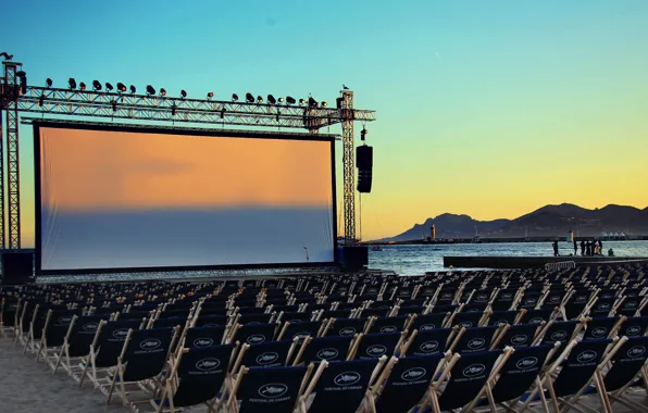 Картинка море, Франция, экран, Канны, открытие, 69-й Каннский кинофестиваль, 21 мая 2016 года