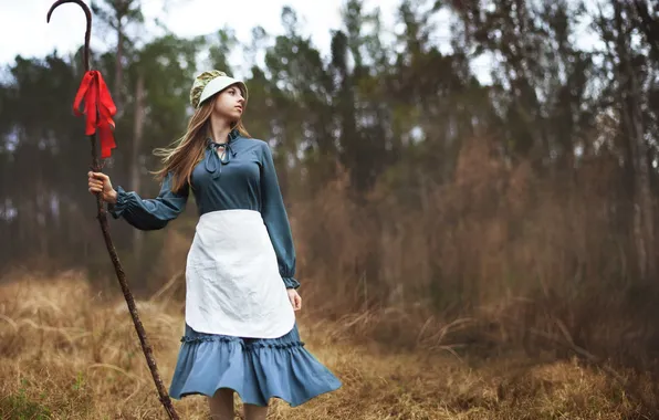 Девушка, природа, ведьма