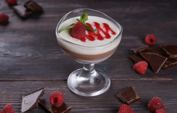 Картинка малина, еда, шоколад, клубника, мороженое, крем, десерт, вкусно
