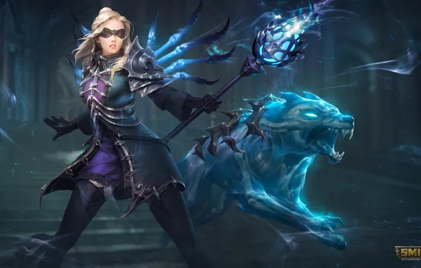 Девушка, волк, Smite, Skadi