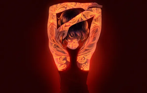 Девушка, Минимализм, Стиль, Girl, Тату, Татуировка, Арт, Art