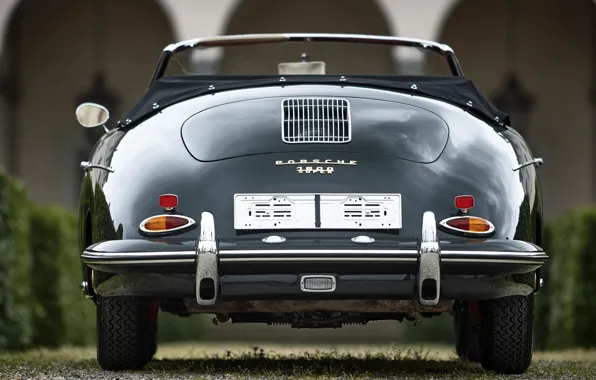 Porsche, rear, 356, 1961, Porsche 356B 1600 Super Roadster