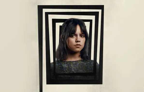 Взгляд, портрет, постер, Jenna Ortega, Дженна Ортега, Битлджус Битлджус, Beetlejuice Beetlejuice, Астрид Дитц