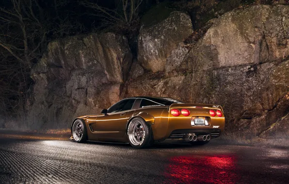 Картинка Corvette, Night, Brown, C5