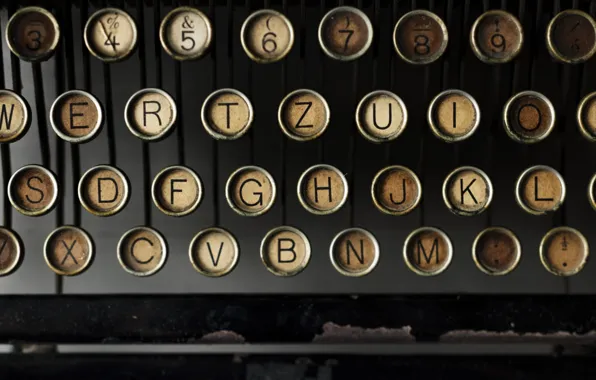 Буквы, клавиши, печатная машинка