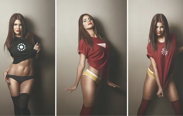 Модель, Девушка, комиксы, железный человек, iron man