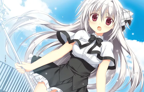 Девушка, Аниме, Палка, Juuoumujin no Fafnir