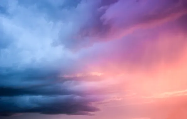 Картинка гроза, фиолетовый, небо, свет, закат, синий, тучи, цвет