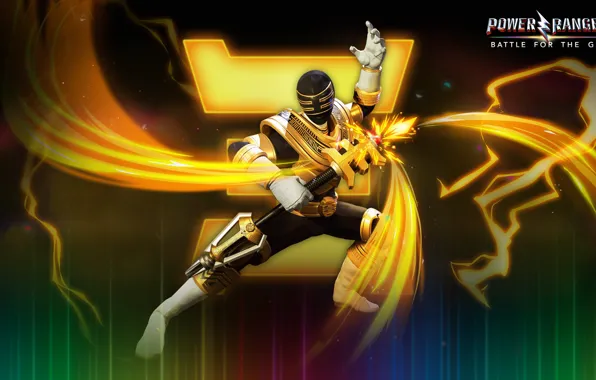 Game, weapon, power, warrior, lighting, Gold, Power Rangers, Zeo