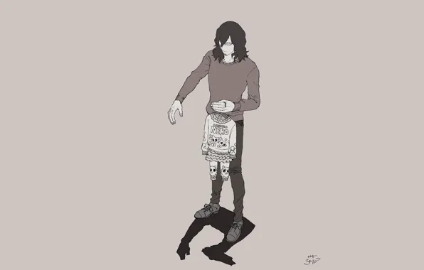 Фон, тень, минимализм, учитель, сенсей, My Hero Academia, Boku No Hero Academia, Моя Геройская Академия