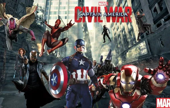 Команда, Captain America, Капитан америка, Civil War, Раскол мстителей