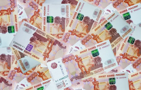 Картинка деньги, купюры, money, много денег, 5 тысяч рублей