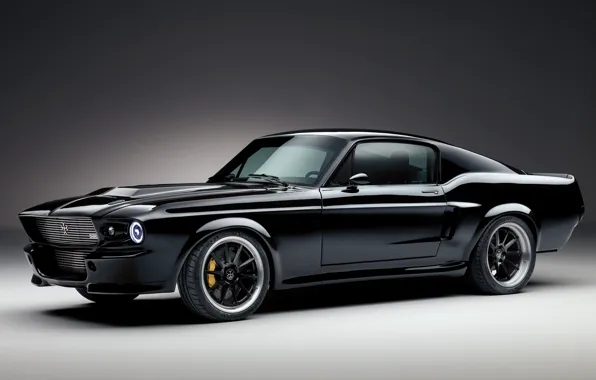Mustang, Ford, вид сбоку, 1967, электромобиль, 2019, Charge Cars